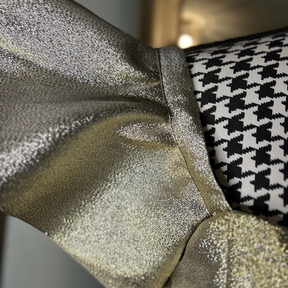 Cache iridescent ruffled sleeve peplum corset crop top - Picture 2 of 12